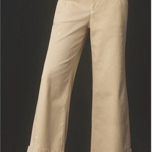Pilcro Slouchy Full-length Paint splatter Chino Pants